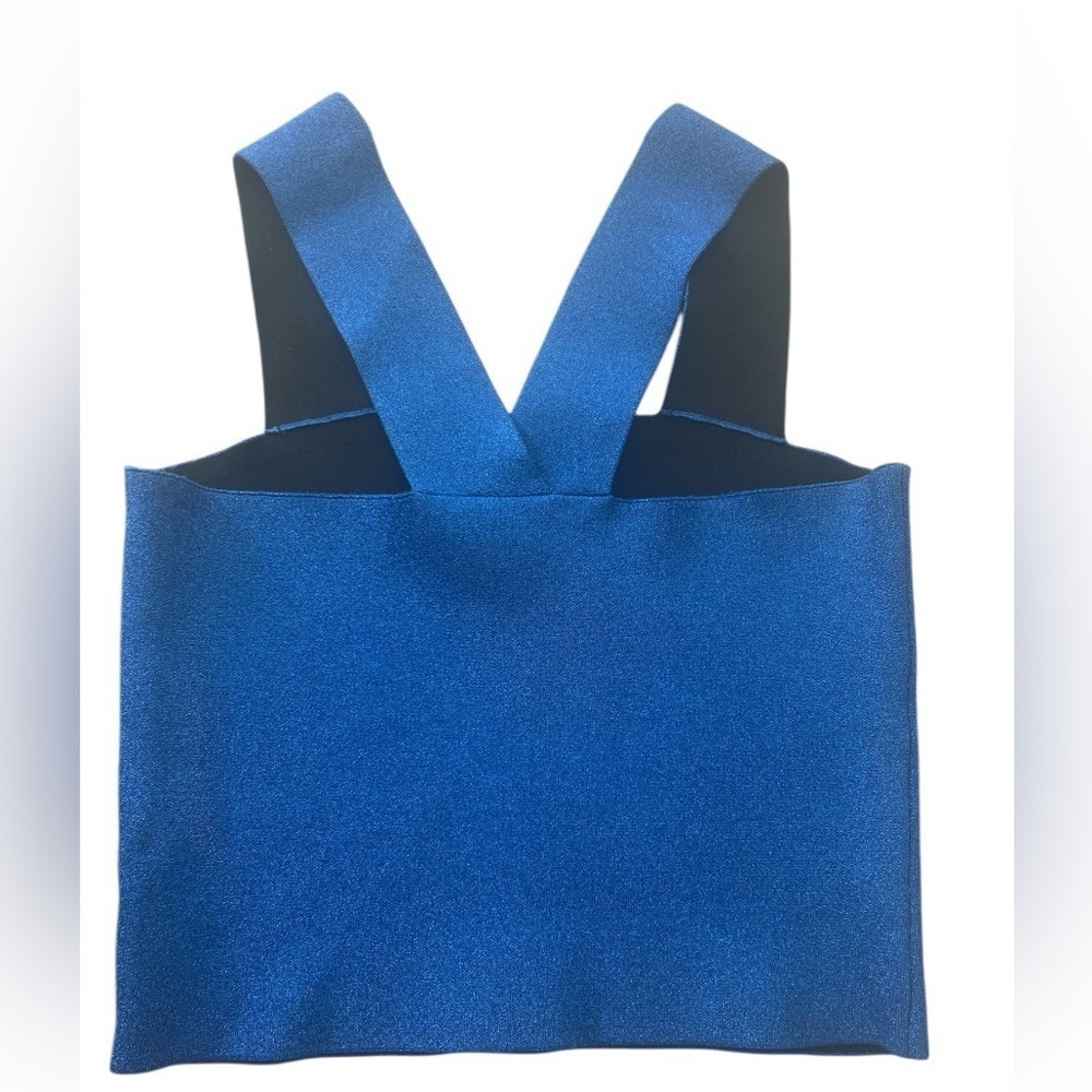 A.L.C. Blue Metallic La Top Size Large - Picture 3 of 6